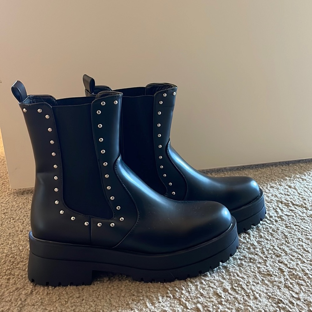 Platform Combat Boots Size 10w